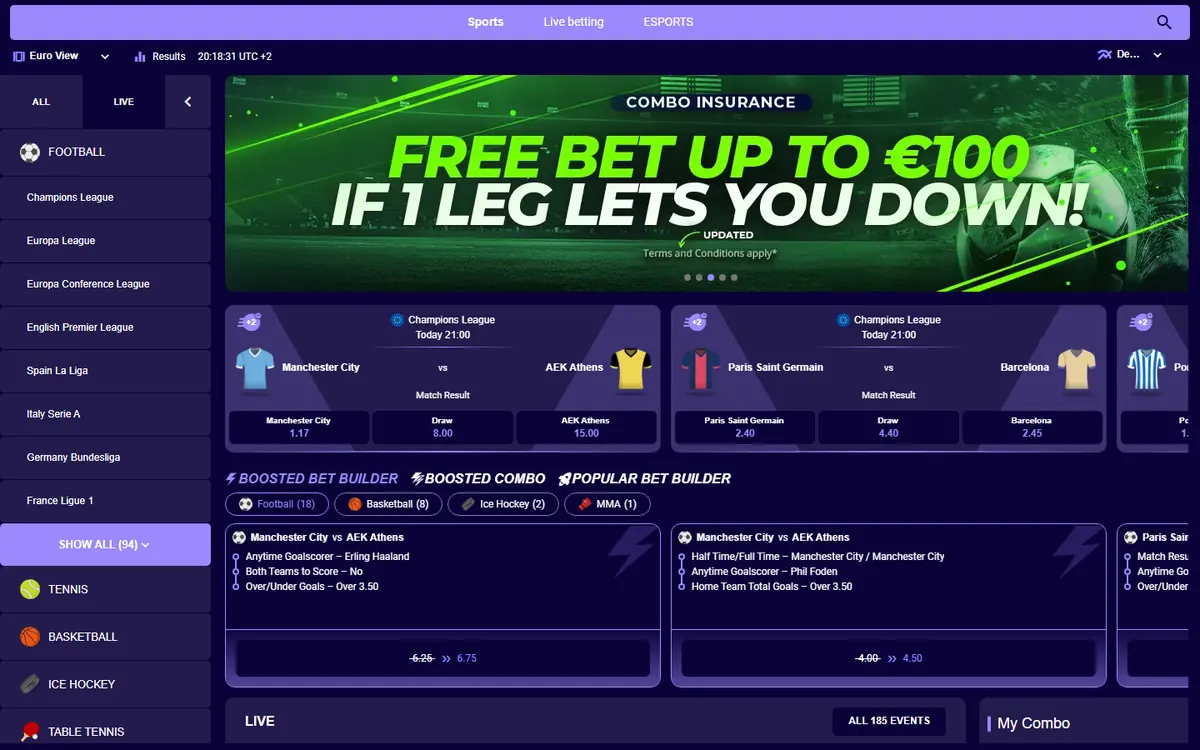 Sportsboken hos Unlimit Casino